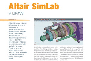 Altair SimLab v BMW Motorrad - článek v časopise CAD 2019/4