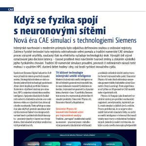Článek pro IT Systems / CAD.cz: Když se fyzika spojí s neuronovými sítěmi